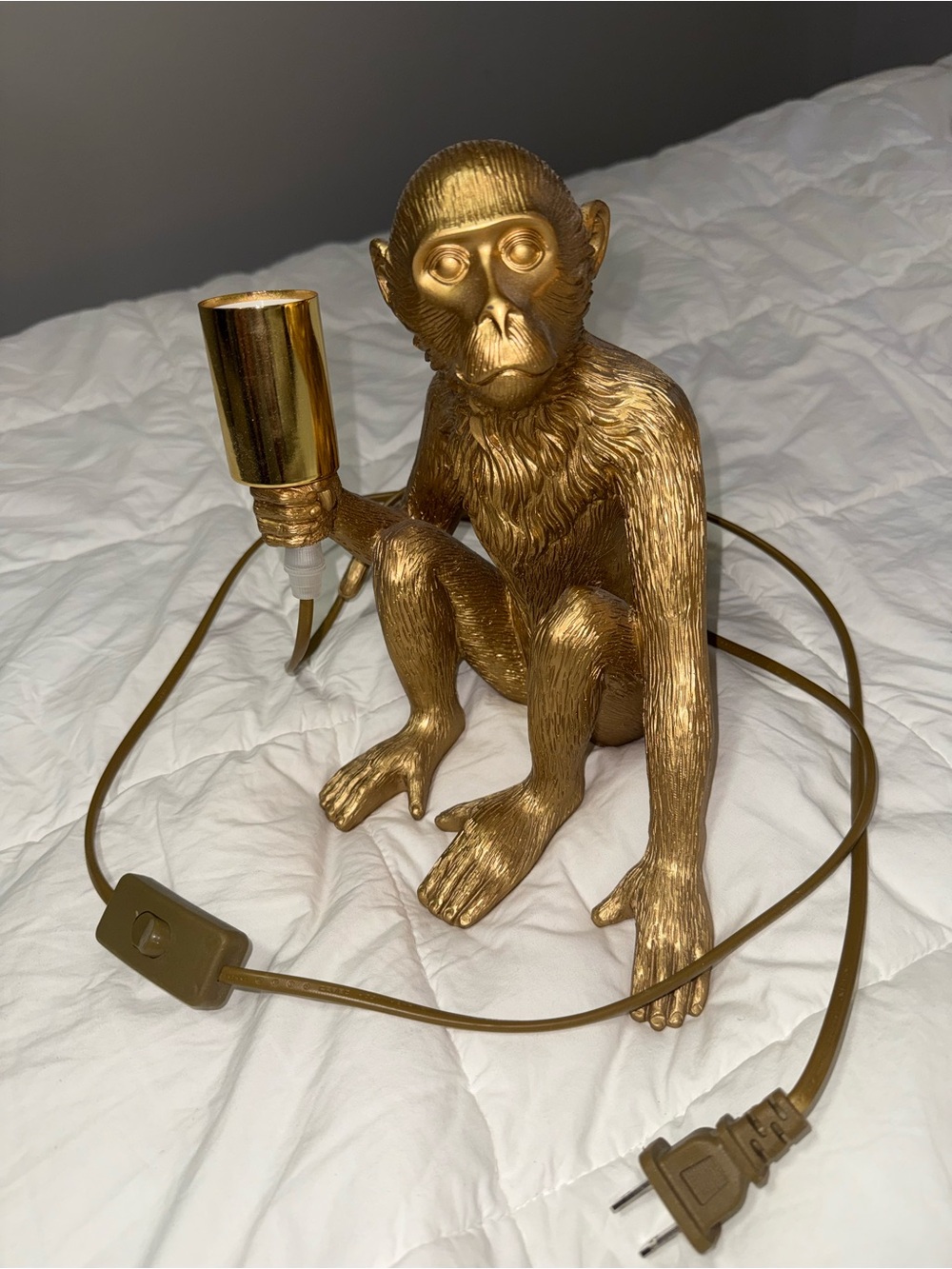 Gold Monkey Table Lamp